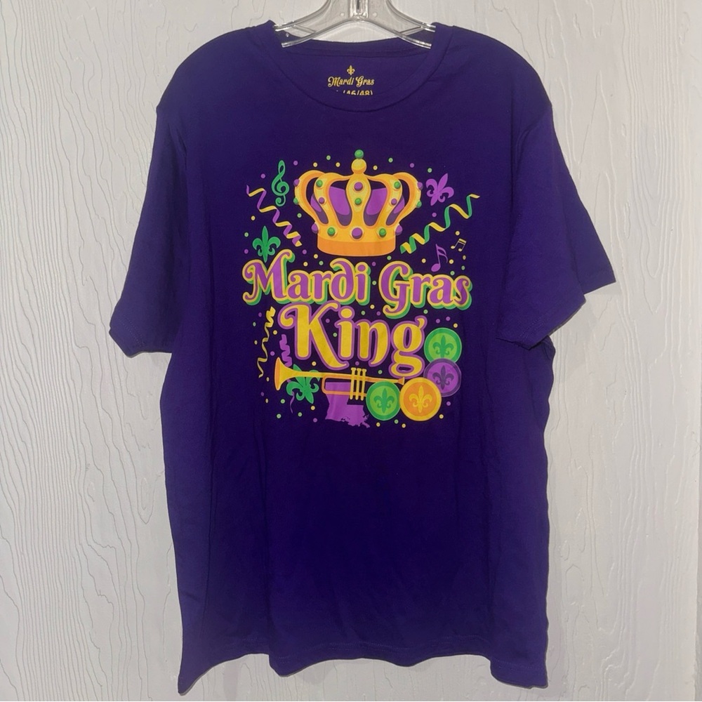 Vintage Mardi Gras King New Orleans Rare Tee Shirt Mens XL 45/48